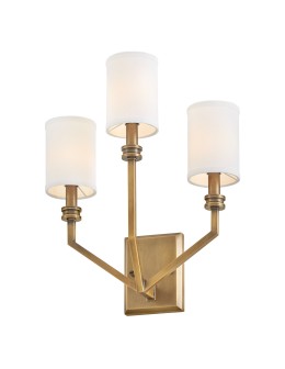 Elstead Kinkiet Moore 3 źródła światła Klasyczny mosiądz HK-MOORE-WB3-HB - product 2
