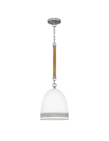 Elstead Lampa wisząca Nash 1 źródło światła Antyczny nikiel HK-NASH-P-AN