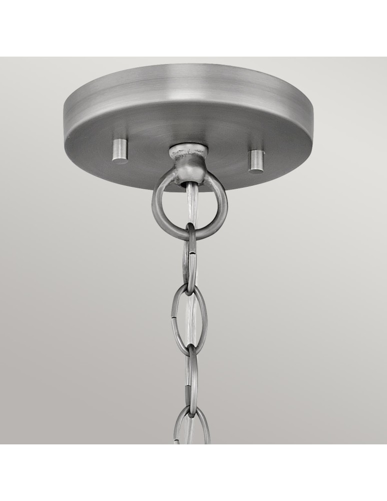 Elstead Lampa wisząca Nash 1 źródło światła Antyczny nikiel HK-NASH-P-AN