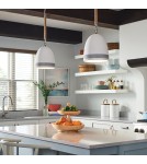 Elstead Lampa wisząca Nash 1 źródło światła Antyczny nikiel HK-NASH-P-AN