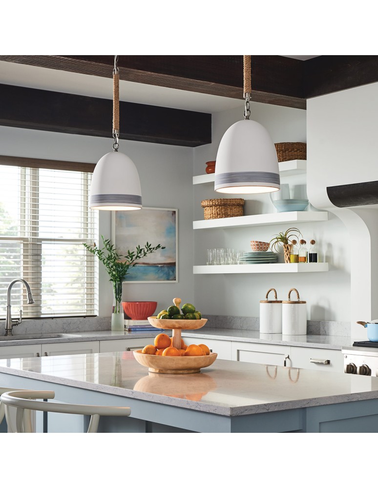 Elstead Lampa wisząca Nash 1 źródło światła Antyczny nikiel HK-NASH-P-AN
