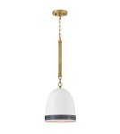 Elstead Lampa wisząca Nash 1 źródło światła Klasyczny mosiądz HK-NASH-P-HB