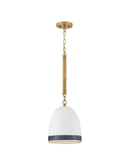Elstead Lampa wisząca Nash 1 źródło światła Klasyczny mosiądz HK-NASH-P-HB