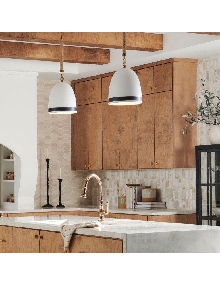 Elstead Lampa wisząca Nash 1 źródło światła Klasyczny mosiądz HK-NASH-P-HB