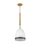 Elstead Lampa wisząca Nash 1 źródło światła Klasyczny mosiądz HK-NASH-P-HB