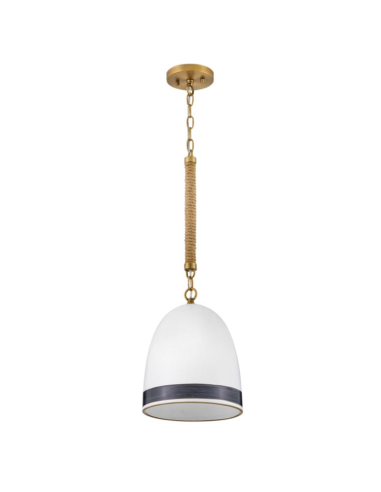 Elstead Lampa wisząca Nash 1 źródło światła Klasyczny mosiądz HK-NASH-P-HB