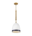 Elstead Lampa wisząca Nash 1 źródło światła Klasyczny mosiądz HK-NASH-P-HB