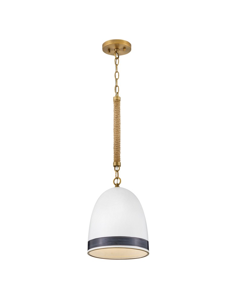 Elstead Lampa wisząca Nash 1 źródło światła Klasyczny mosiądz HK-NASH-P-HB