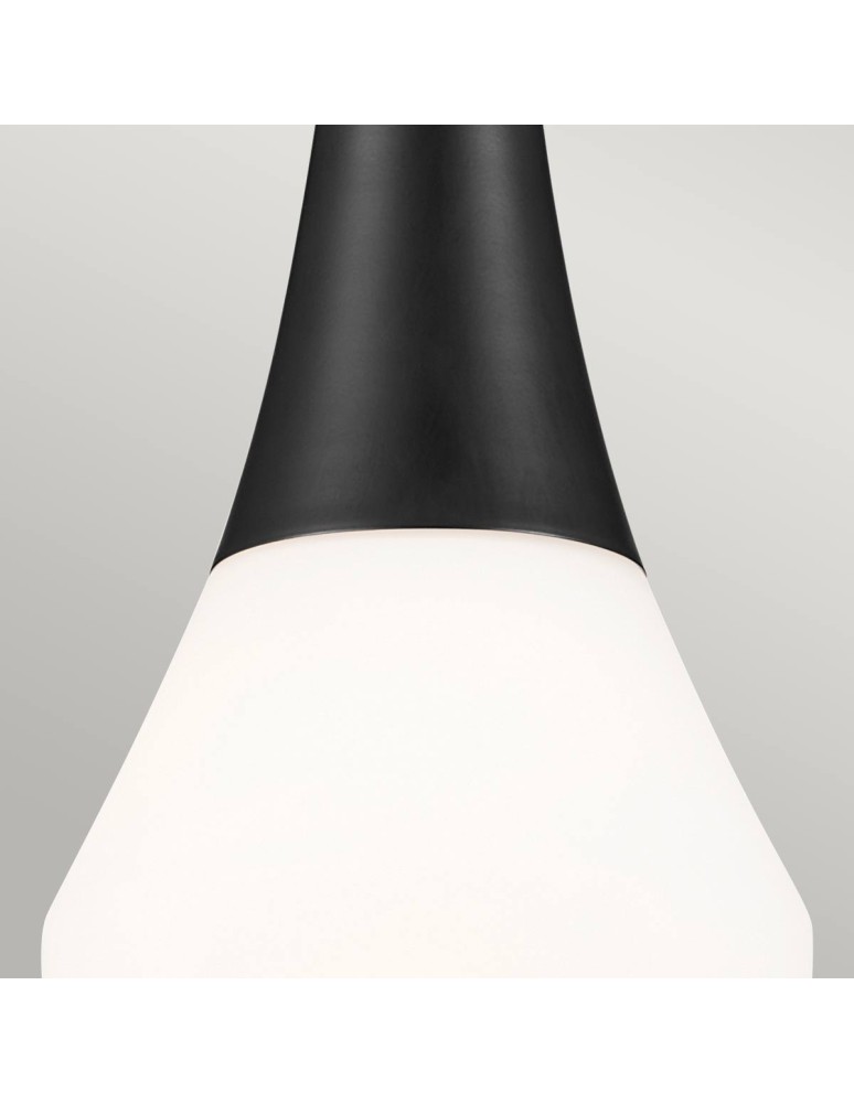 Elstead Lampa wisząca Deela 1 źródło światła Czarny KL-DEELA-P-BK