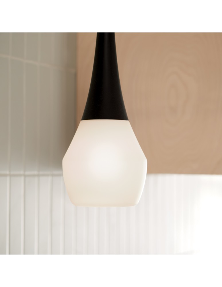 Elstead Lampa wisząca Deela 1 źródło światła Czarny KL-DEELA-P-BK