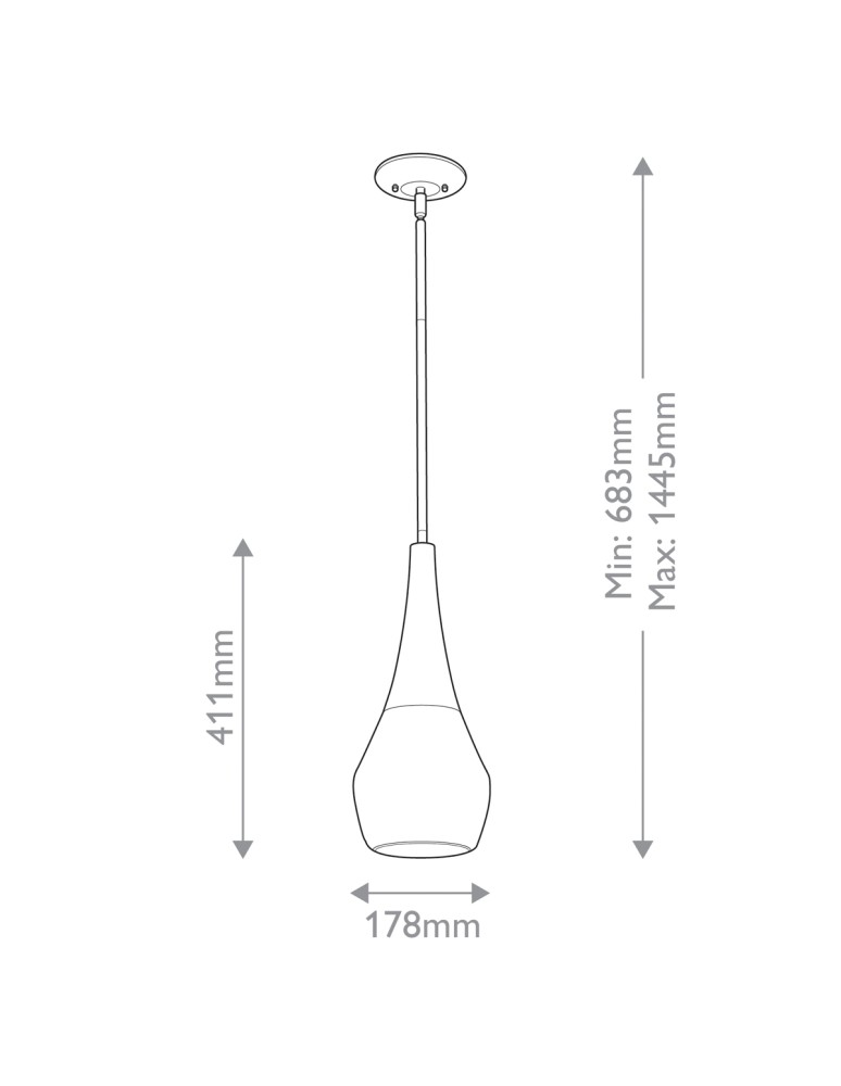 Elstead Lampa wisząca Deela 1 źródło światła Czarny KL-DEELA-P-BK