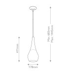 Elstead Lampa wisząca Deela 1 źródło światła Szampański brąz KL-DEELA-P-CPZ