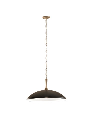 Elstead Lampa wisząca Delarosa 1 źródło światła Czarny, szampański KL-DELAROSA-P-BK