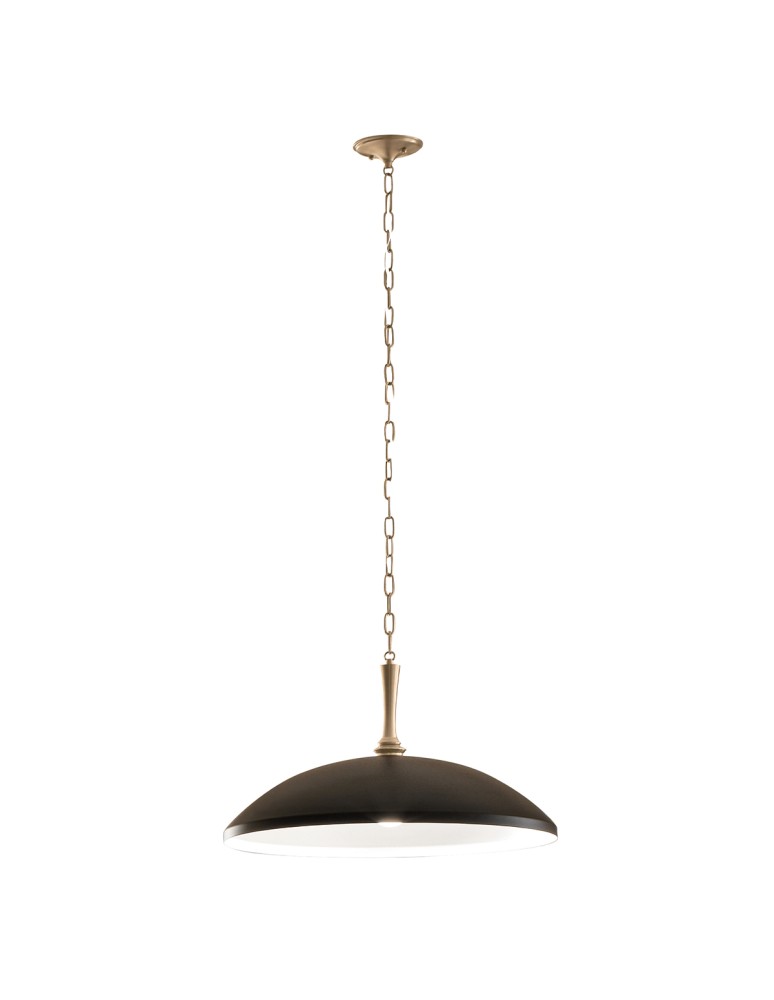 Elstead Lampa wisząca Delarosa 1 źródło światła Czarny, szampański KL-DELAROSA-P-BK