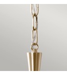 Elstead Lampa wisząca Delarosa 1 źródło światła Czarny, szampański KL-DELAROSA-P-BK