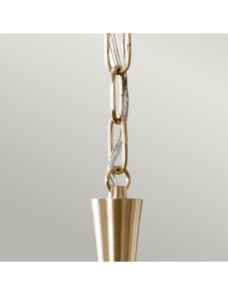 Elstead Lampa wisząca Delarosa 1 źródło światła Czarny, szampański KL-DELAROSA-P-BK