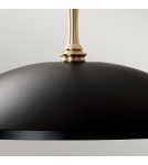 Elstead Lampa wisząca Delarosa 1 źródło światła Czarny, szampański KL-DELAROSA-P-BK