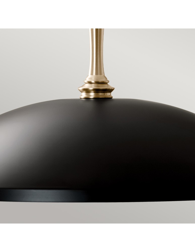 Elstead Lampa wisząca Delarosa 1 źródło światła Czarny, szampański KL-DELAROSA-P-BK