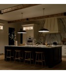Elstead Lampa wisząca Delarosa 1 źródło światła Czarny, szampański KL-DELAROSA-P-BK