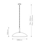Elstead Lampa wisząca Delarosa 1 źródło światła Biały, szampański KL-DELAROSA-P-WH