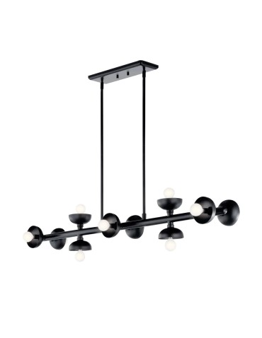 Elstead Lampa wyspowa Palta 10 źródeł światła Satynowa czerń KL-PALTA-LP10-BK
