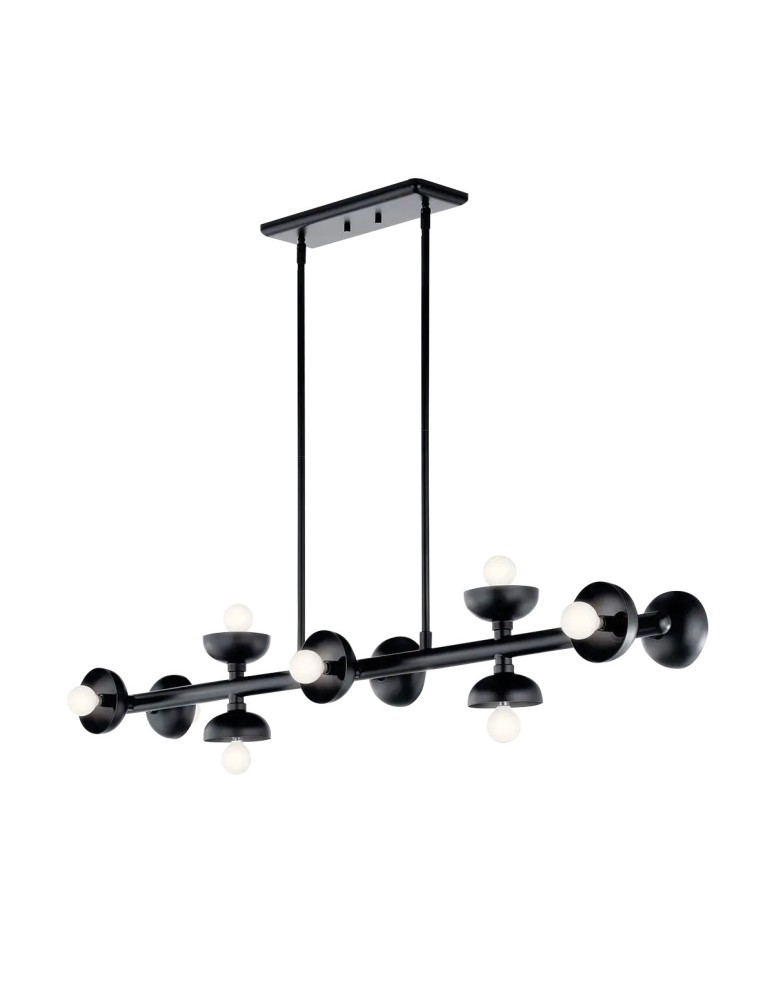 Elstead Lampa wyspowa Palta 10 źródeł światła Satynowa czerń KL-PALTA-LP10-BK