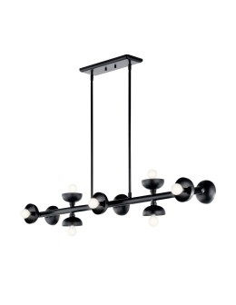 Elstead Lampa wyspowa Palta 10 źródeł światła Satynowa czerń KL-PALTA-LP10-BK