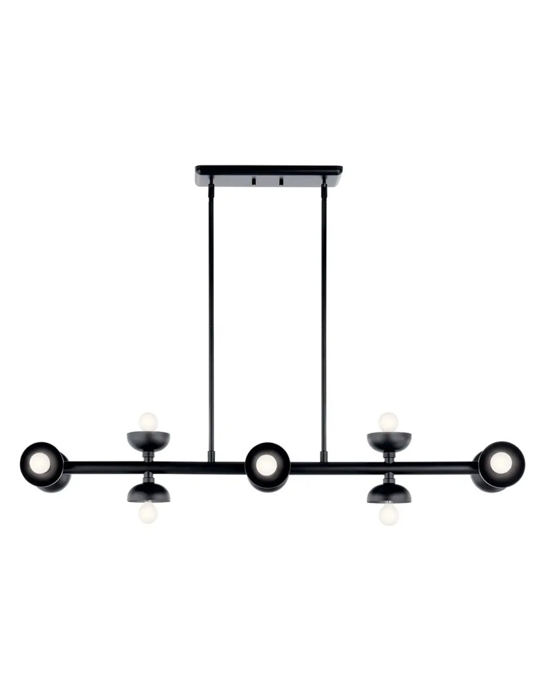 Elstead Lampa wyspowa Palta 10 źródeł światła Satynowa czerń KL-PALTA-LP10-BK