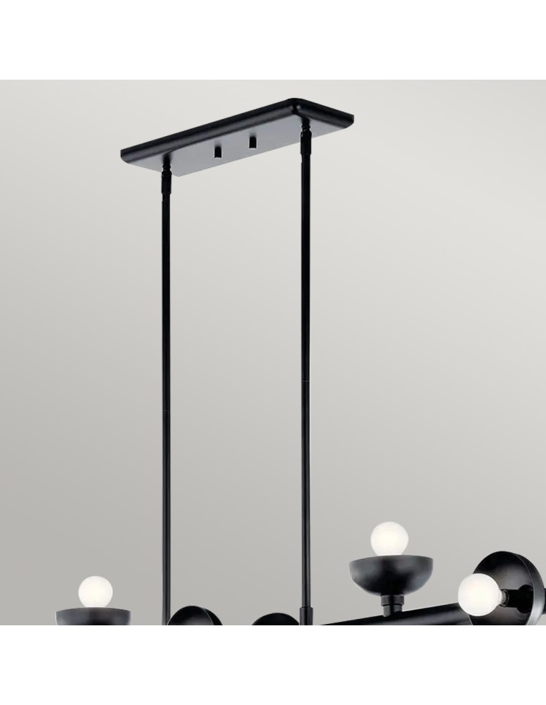 Elstead Lampa wyspowa Palta 10 źródeł światła Satynowa czerń KL-PALTA-LP10-BK