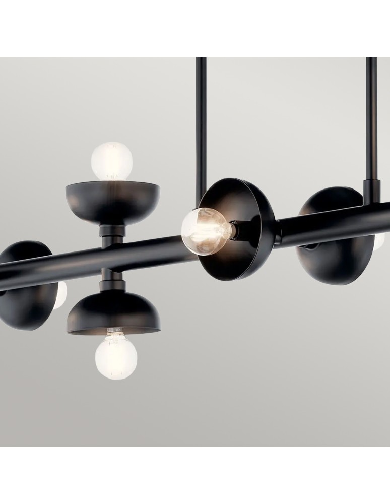 Elstead Lampa wyspowa Palta 10 źródeł światła Satynowa czerń KL-PALTA-LP10-BK