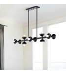 Elstead Lampa wyspowa Palta 10 źródeł światła Satynowa czerń KL-PALTA-LP10-BK