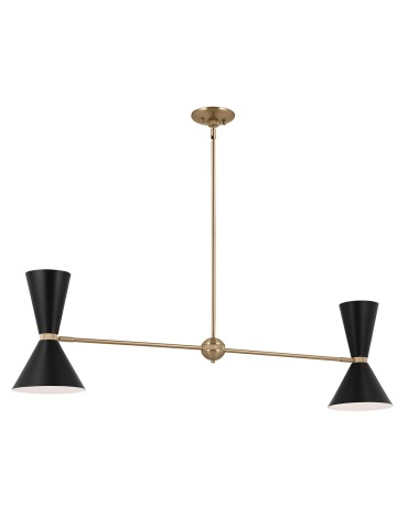 Elstead Lampa wyspowa Phix 4 źródła światła Szampański brąz KL-PHIX-2-LINEAR-CBB