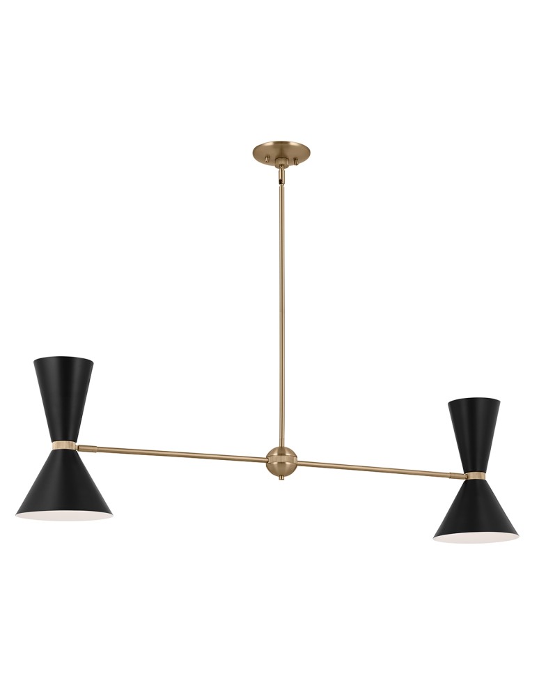Elstead Lampa wyspowa Phix 4 źródła światła Szampański brąz KL-PHIX-2-LINEAR-CBB
