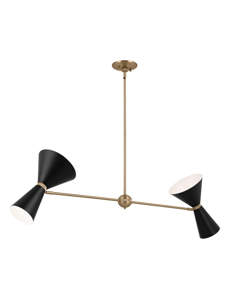 Elstead Lampa wyspowa Phix 4 źródła światła Szampański brąz KL-PHIX-2-LINEAR-CBB