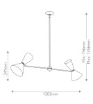Elstead Lampa wyspowa Phix 4 źródła światła Szampański brąz KL-PHIX-2-LINEAR-CBB