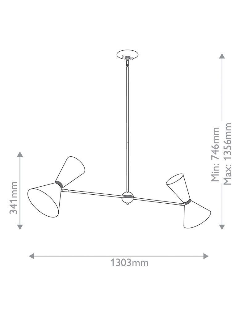 Elstead Lampa wyspowa Phix 4 źródła światła Szampański brąz KL-PHIX-2-LINEAR-CBB
