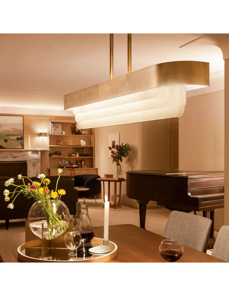 Elstead Lampa wyspowa LED Serene - Naturalny mosiądz KL-SERENE-LED-LP-92-NBR