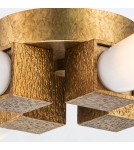 Elstead Lampa wisząca Kristy 4 źródła światła Przecierane złoto KRISTY-4P-DG-OPAL