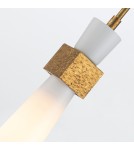 Elstead Mała lampa wisząca Kristy 1 źródło światła Przecierane złoto KRISTY-MP-DG-OPAL