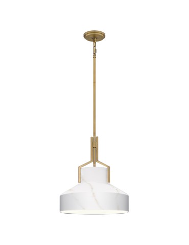 Elstead Lampa wisząca Brecken 2 źródła światła Postarzany mosiądz QZ-BRECKEN-2P-AB-ABG