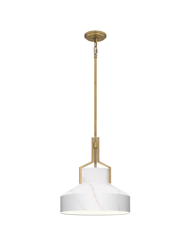 Elstead Lampa wisząca Brecken 2 źródła światła Postarzany mosiądz QZ-BRECKEN-2P-AB-ABG