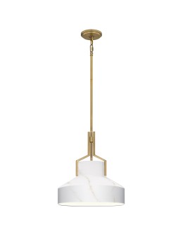 Elstead Lampa wisząca Brecken 2 źródła światła Postarzany mosiądz QZ-BRECKEN-2P-AB-ABG