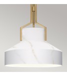 Elstead Lampa wisząca Brecken 2 źródła światła Postarzany mosiądz QZ-BRECKEN-2P-AB-ABG