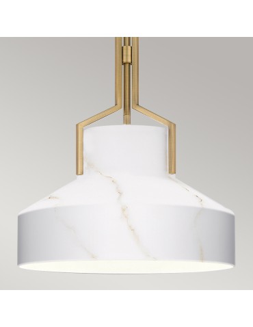 Elstead Lampa wisząca Brecken 2 źródła światła Postarzany mosiądz QZ-BRECKEN-2P-AB-ABG - product 2