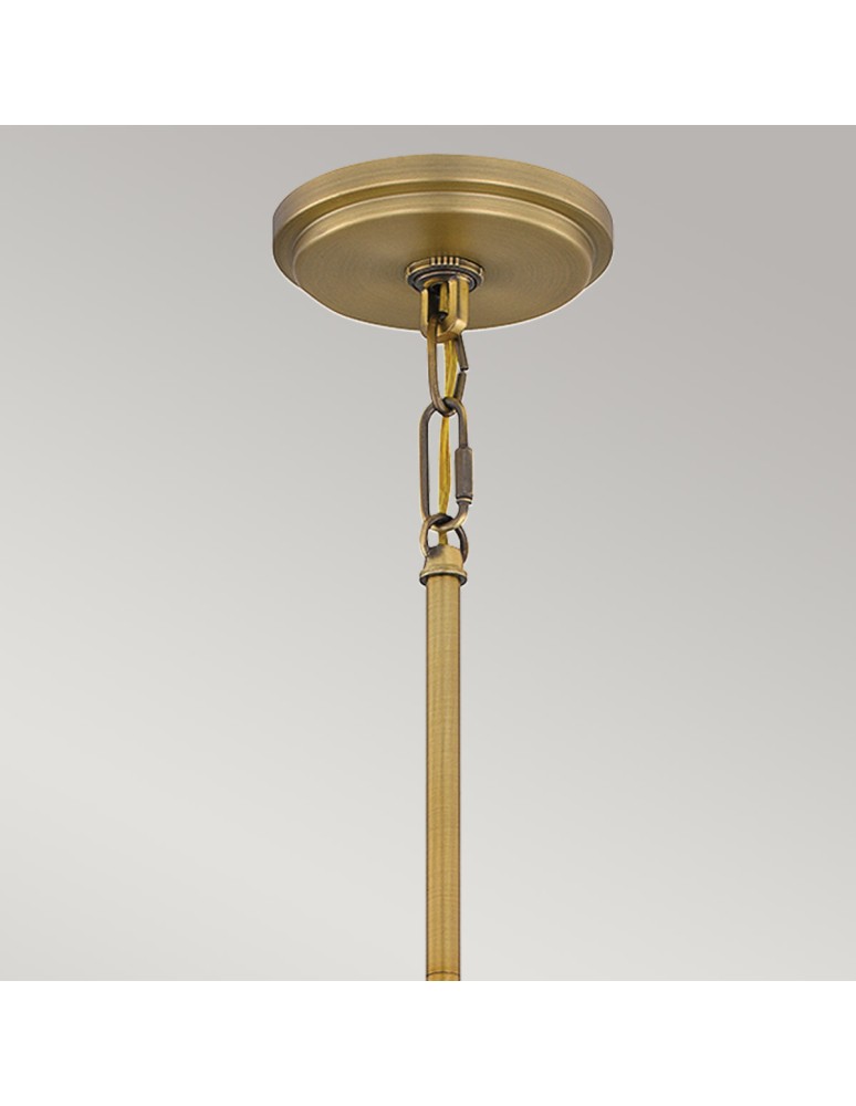 Elstead Lampa wisząca Brecken 2 źródła światła Postarzany mosiądz QZ-BRECKEN-2P-AB-ABG