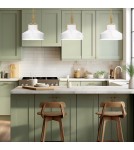 Elstead Lampa wisząca Brecken 2 źródła światła Postarzany mosiądz QZ-BRECKEN-2P-AB-ABG