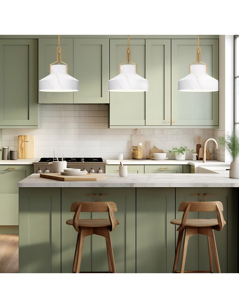 Elstead Lampa wisząca Brecken 2 źródła światła Postarzany mosiądz QZ-BRECKEN-2P-AB-ABG