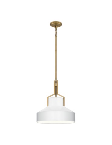 Elstead Lampa wisząca Brecken 2 źródła światła Postarzany mosiądz QZ-BRECKEN-2P-AB-OPAL