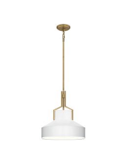 Elstead Lampa wisząca Brecken 2 źródła światła Postarzany mosiądz QZ-BRECKEN-2P-AB-OPAL