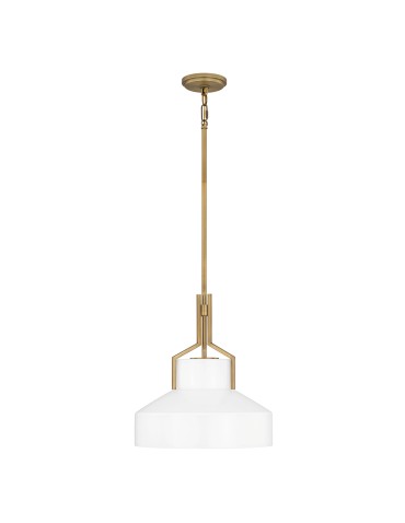 Elstead Lampa wisząca Brecken 2 źródła światła Postarzany mosiądz QZ-BRECKEN-2P-AB-OPAL - product 2
